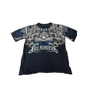 Vintage Y2K Sz Small Affliction Signature Natural Randy Couture Shirt Distressed